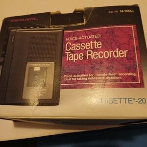 Brand New Black Cassette Tape Recorder Voice Activation For Hands-free Recording